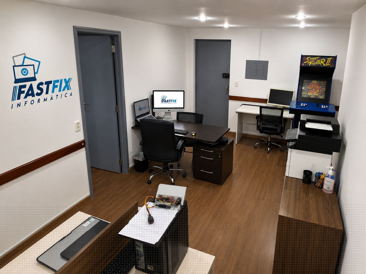 Sala de atendimento da Fast Fix Informática